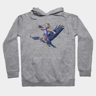 Fairy faerie elf riding eagle flying Hoodie